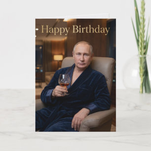 Tarjeta Cumpleaños de Putin Sátiras de hombre fuerte