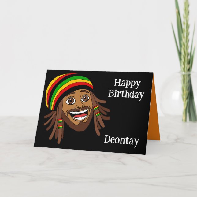 Tarjeta Cumpleaños de Rasta en Jamaica (Anverso)