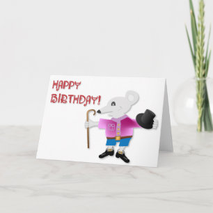 TARJETA CUMPLEAÑOS DE RATÓN