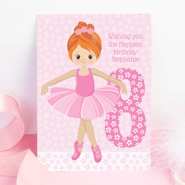 Tarjeta Cumpleaños de Red Hair Ballerina (Subido por el creador)