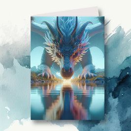Tarjeta Cumpleaños de Reflexión Dragón