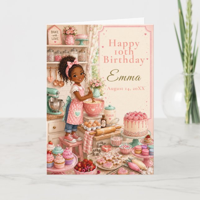 Tarjeta Cumpleaños de repostería para niños (Anverso)