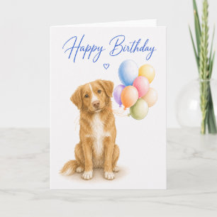 Tarjeta Cumpleaños de Retriever Tolling de Pato