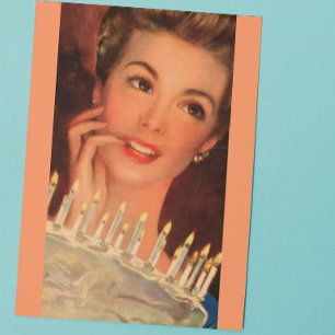 Tarjeta Cumpleaños de Retro Housewife