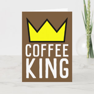 TARJETA CUMPLEAÑOS DE REY DE CAFÉ, ADECUADO PARA EL FRAMAM