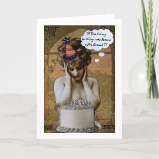 Tarjeta Cumpleaños de riesgo de incendio