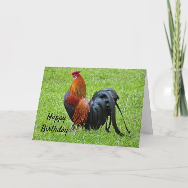 Tarjeta Cumpleaños de Rooster (Anverso)