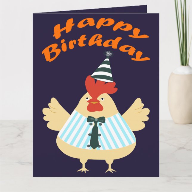 Tarjeta Cumpleaños de Rooster (Anverso)