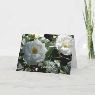 Tarjeta Cumpleaños de Rosa Blanca Elegante