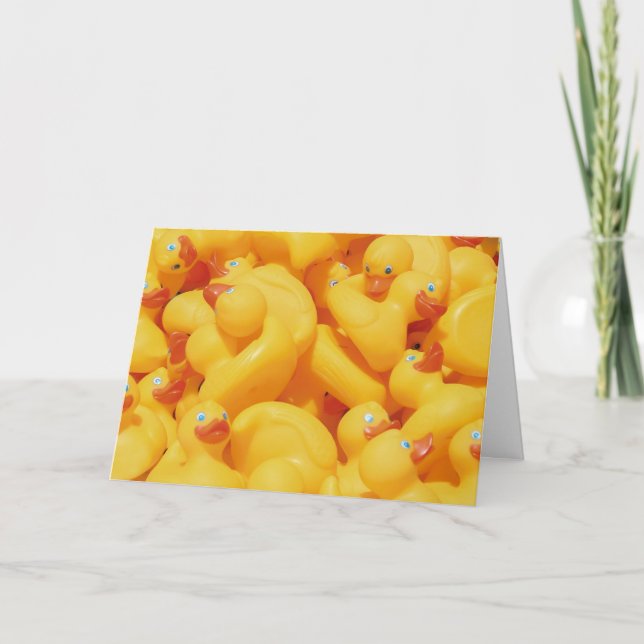 Tarjeta Cumpleaños de Rubber Ducky (Anverso)