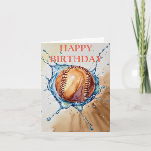 Tarjeta Cumpleaños de Salpicadura de Acuarela para Amantes