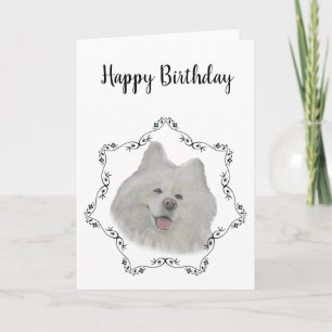 Tarjeta Cumpleaños de Samoyed