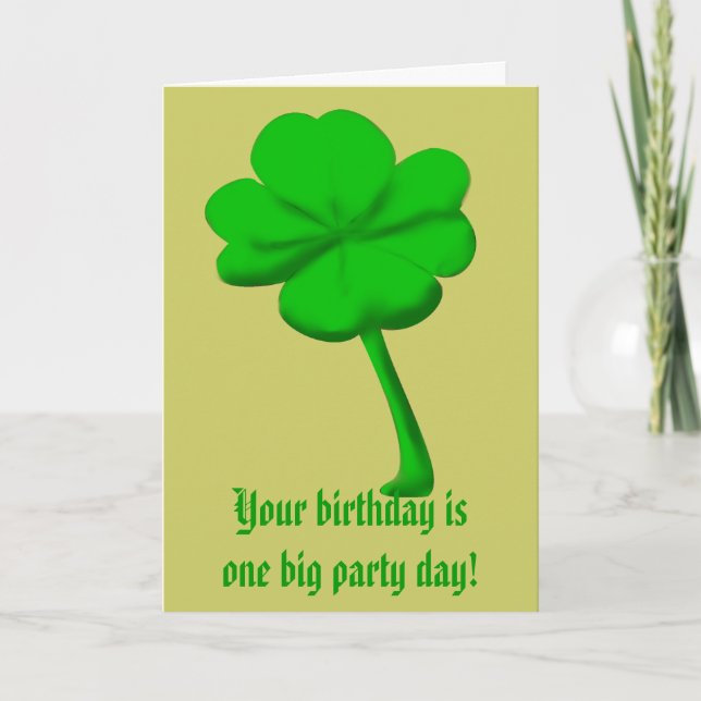 Tarjeta Cumpleaños de San Patricio (Anverso)