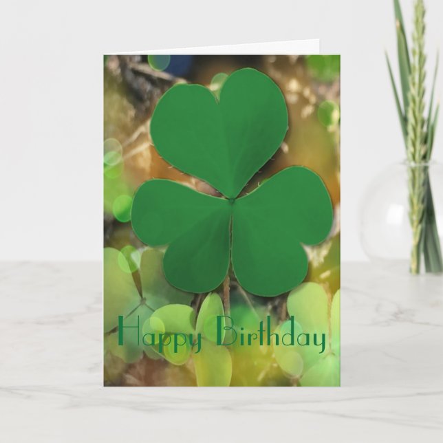 Tarjeta Cumpleaños de San Patricio (Anverso)