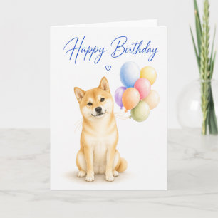 Tarjeta Cumpleaños de Shiba Inu