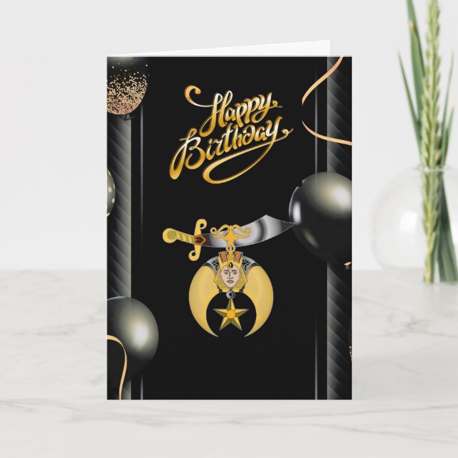 Tarjeta Cumpleaños de Shriners (Anverso)