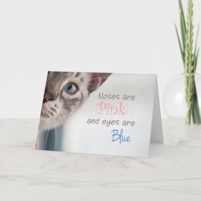 Tarjeta Cumpleaños de Siamese (Anverso)