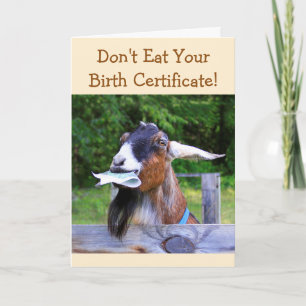 Tarjeta Cumpleaños de Silly Goat
