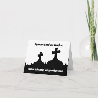 Tarjeta Cumpleaños de silueta de cementerio de humor torci
