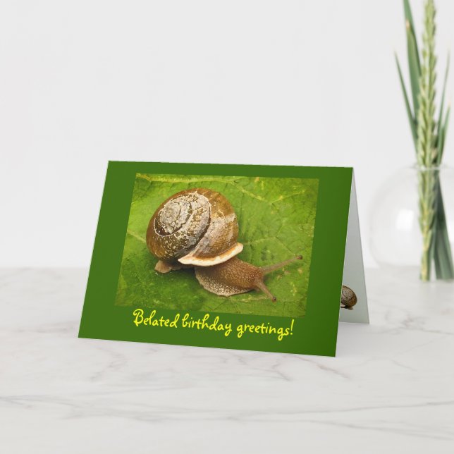 Tarjeta Cumpleaños de Snail Belthday (Anverso)