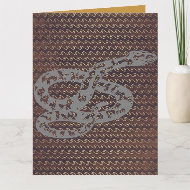 Tarjeta CUMPLEAÑOS DE SNAKE metalizado (Anverso)