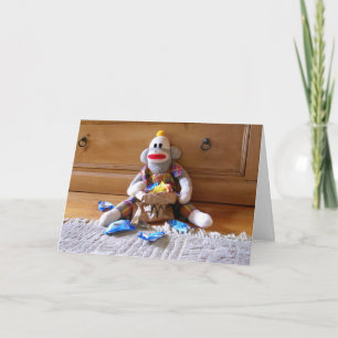 Tarjeta Cumpleaños de SockMonkey