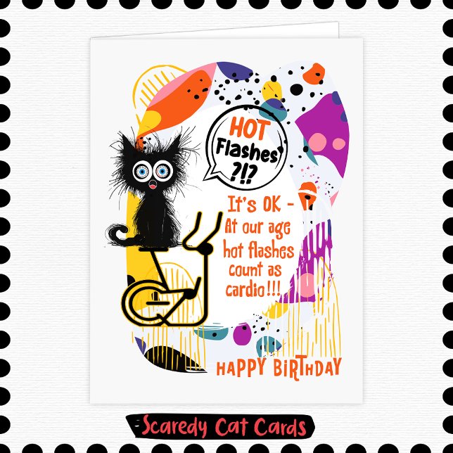 Tarjeta Cumpleaños de "Sofocos" de Gato Asustadizo (Subido por el creador)