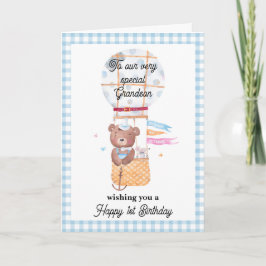 Tarjeta Cumpleaños de su nieto Teddy Bear Greeting
