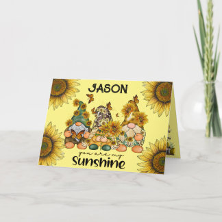 Tarjeta Cumpleaños de Sunflower Gnomes