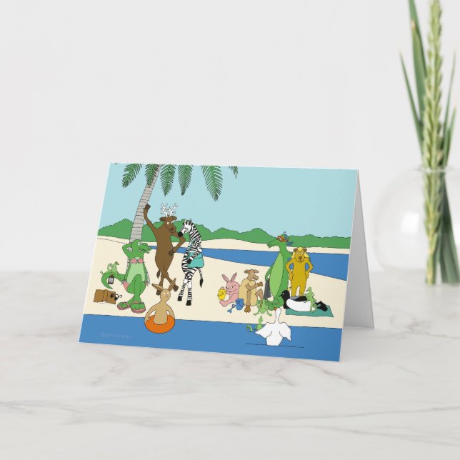 Tarjeta Cumpleaños de Sunnyside Up Beach (Anverso)