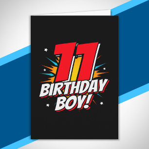 Tarjeta Cumpleaños de superhéroe - 11 años - 11º cumpleaño