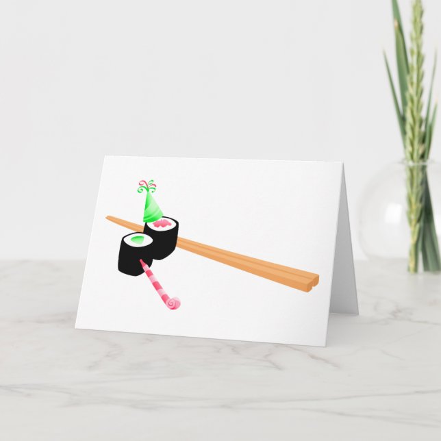 Tarjeta Cumpleaños de Sushi (Anverso)
