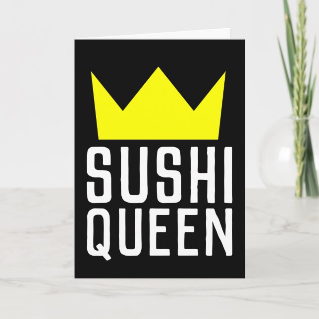 TARJETA CUMPLEAÑOS DE SUSHI QUEEN, ADECUADO PARA LA TARJET (Anverso)