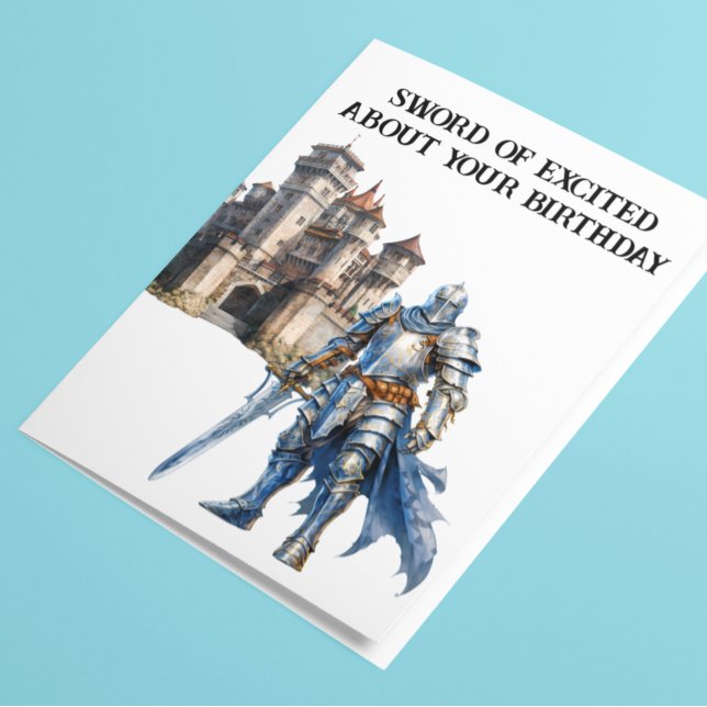 Tarjeta cumpleaños de Sword Knight (Subido por el creador)