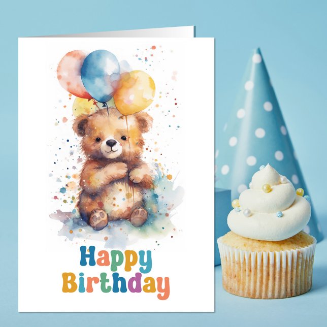 Tarjeta Cumpleaños de Teddy Bear (Subido por el creador)