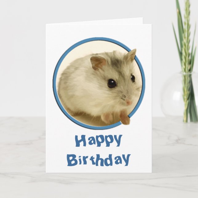 Tarjeta Cumpleaños de Teeny Hamster (Anverso)