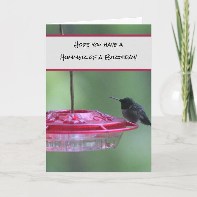 Tarjeta Cumpleaños de Ten a Hummingbird (Anverso)