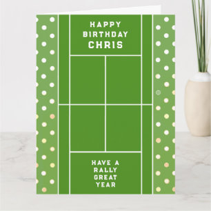 Tarjeta Cumpleaños de tenis personalizado