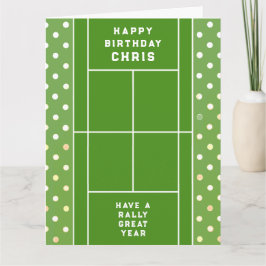Tarjeta Cumpleaños de tenis personalizado