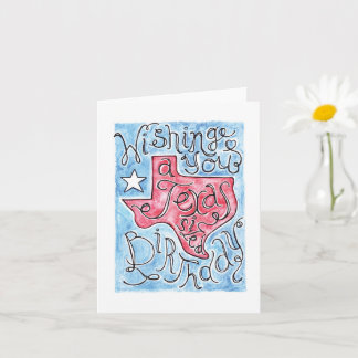 Tarjeta Cumpleaños de Texas Sized