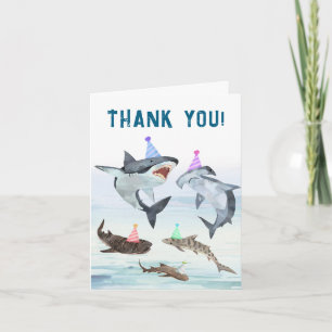 Tarjeta Cumpleaños de tiburón Fiesta de Piscina Personaliz