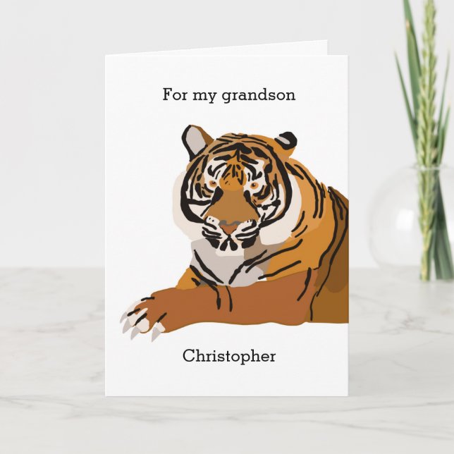 Tarjeta Cumpleaños de Tiger (Anverso)