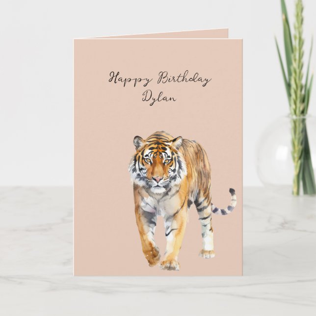 Tarjeta Cumpleaños de Tigre (Anverso)