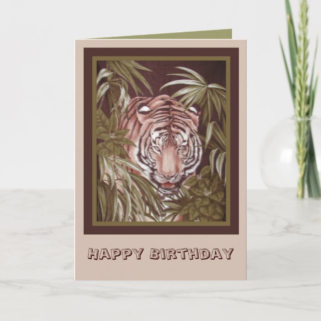 Tarjeta Cumpleaños de Tigre (Anverso)