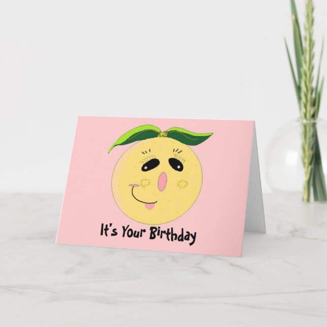 Tarjeta Cumpleaños de Toronja Caprichosa (Anverso)