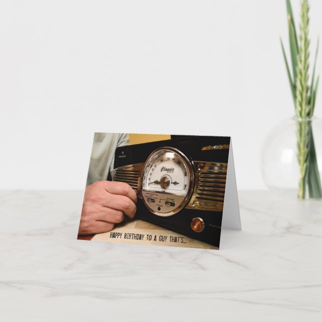 Tarjeta Cumpleaños de transmisión de radio AM/FM (Anverso)