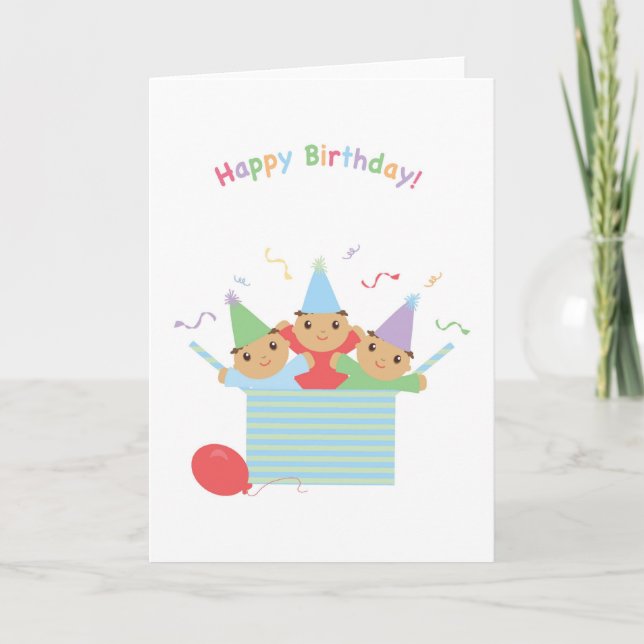 Tarjeta Cumpleaños de Triplet (Anverso)