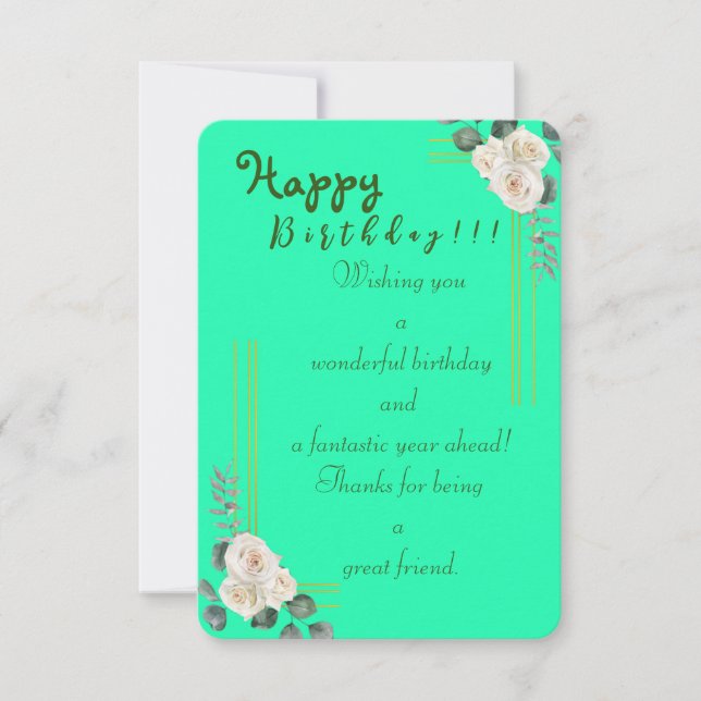 Tarjeta Cumpleaños de un amigo (Anverso)