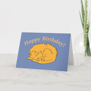 Tarjeta Cumpleaños de un gato durmiente