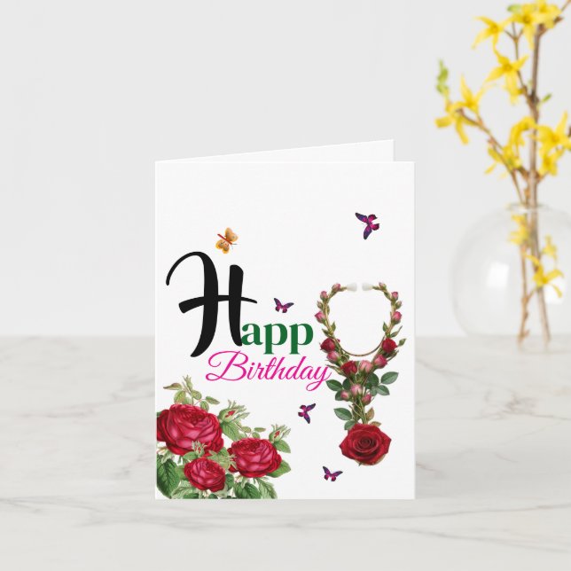 Tarjeta Cumpleaños de un médico  (flor amarilla)